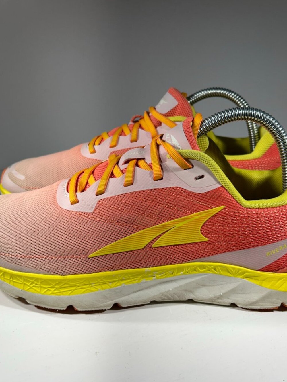 ALTRA Rivera 2 Womens Running Shoes Size 8.5 Coral Pink Yellow Walking Sneakers